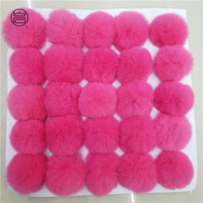 China Feel factory sales handmade/soft and delicate rex rabbit fur pompoms fur ball 6cm blow balls wholesale for sale