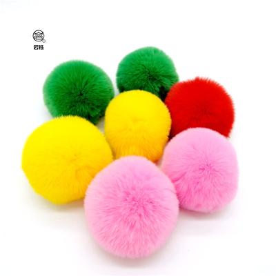 China Classic Sale Fluffy And Smooth Like Real Rabbit Fluffy Pom Poms Hair Accessories Hot Cakes 8cm Fur Ball Pompoms for sale