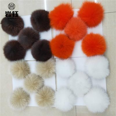 China Soft hand feeling sale like hot cakes fox fur ball pom fluffy poms decoration diy fur pompoms for sale