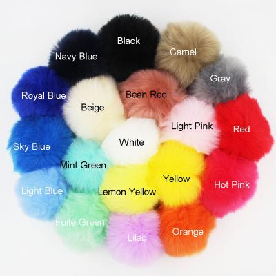 China Wholesale Auto Colorful Fake Rabbit Fur Ball Fur Pompom Upholstery 8cm Faux Fur Pompom Decorate Fur Ball Christmas Stylish Shoes And Hats Toys Gifts for sale