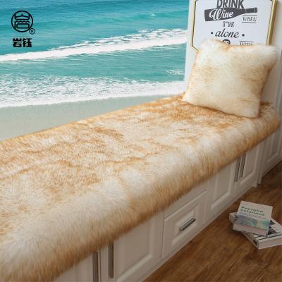 China Washable custom made long fur rugs shaggy faux alfombras fluffy living room rug rugs around sheepskin teppich faux fur imitation blanket for sale