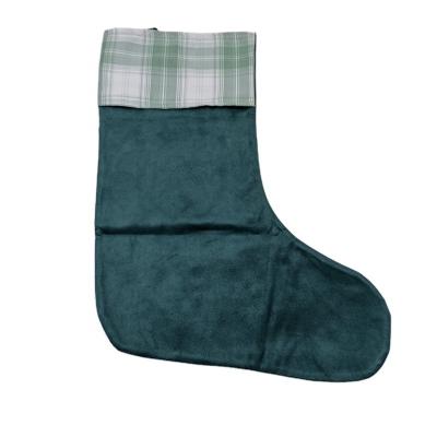 China 2022 New Model Eco-Friendly Is Recommended Blank Sublimation Christmas Stocking Suede Green, Beige Christmas Socks for sale