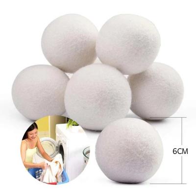 China Amazon Success 100% Organic Hand Made Wool Drier Balls 7cm 2022 White Color Wool Felt Ball Environmental Protection Handmade / for sale