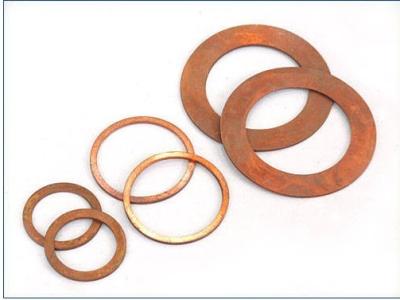 China custom copper metal shim press process ,red copper stamp shenzhen factory for sale