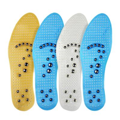 China Fit-to-Size Magnetic Health Care Protective Shoe Foot Therapy Foot Massage PVC Acupressure Insole Magnetic Pain Relief for sale