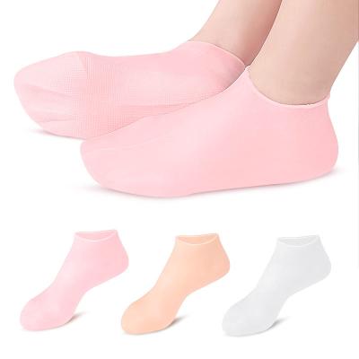 China Moisturize Silicone Moisturizing Socks For Feet Foot Spa Gel Dry Cracking Pedicure Bumps Calluse Softening Rough Skin for sale