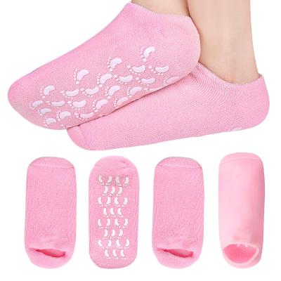 China Moisturize Moisturizing Spa Socks Soft Gel Socks Vitamin Oil Liner Foot Care Socks Dry Cracked Feet for sale