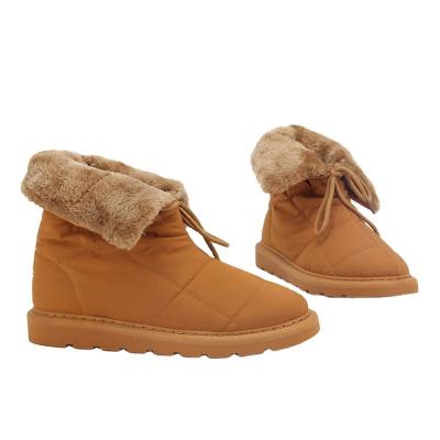 China Other Brand Fashion New 2022 Winter Famous Snow Warm Women Boots Shoes Lace Up European Outdoor Factory Real Fur Designs Dropshipping for sale