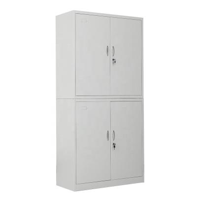 China Factory Direct Selling Adjustable Cheap Price (Height) Steel Office Furniture 2-Sections Split 4 Door Metal Filing Cabinet for sale