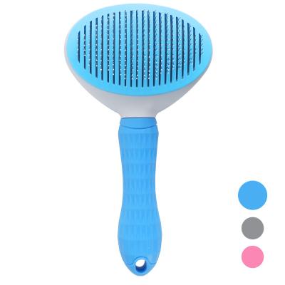 China Self-cleaning Self-cleaning Cat Comb Beauty Hair Grooming Comb Massage Cats and Dogs Viable Pet Comb for sale