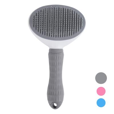 China Sustainable One-Button Hair Removal Pet Comb, Automatic Hair Removal Grooming Dog And Cat Comb Brush for sale