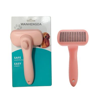 China Needle Viable Comb Self-cleaning Beauty Comb Large To Remove Fluttering Pet Hair Remover for sale