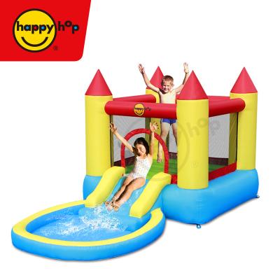 China Happyhop 2017 New Design Inflatable Water Slide - 9820 Bouncy Castle With Pool And Slide For Kids, Inflatable Water Slide On Sale for sale