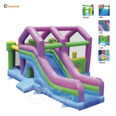 China Colorful Combo Slide House Bouncer Slides Bouncer For Sale-1010 Large Toy House Bounce and Slide for sale