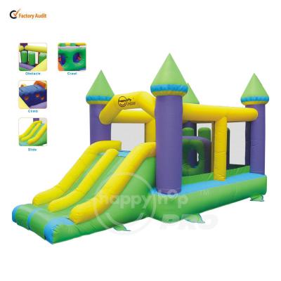 China ProJumping Commercial Inflatable Happy Castle Bouncers-1006B Super Bouncer Obstacle Slide and Hop Bouncer and Slide Rental Castle for sale