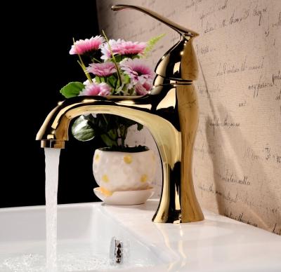 China Modern single lever polished brass bathroom faucet bath taps for sale