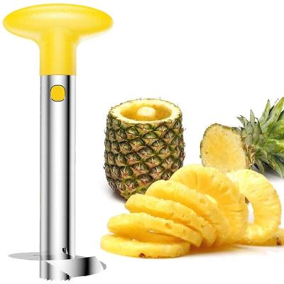 China Durable Kitchen Tool Stainless Steel Fruit Pineapple Peeler Hollow Puncher Slicer Cutter Core Removing And Slicing for sale