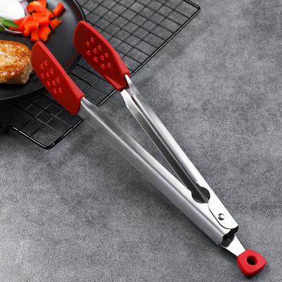 China Sustainable Silicone BBQ Grilling Tong Salad Bread Serving Tong Non-stick Kitchen BBQ Grilling Cooking Tongs for sale