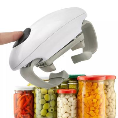 China Sustainable One Touch Tin Opener Canned Electric Hands Automatic Jar Opener Bottle Free Operation Kitchen Instruments for sale