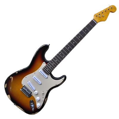 China All Retro Player Flyoung Tobacco Sunburfactory Electric Guitar Style Stringed Instruments Custom Guitar for sale