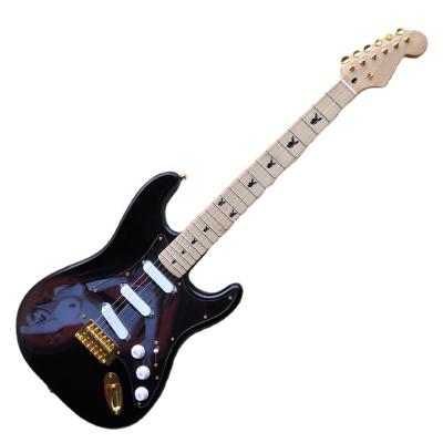 China All Player Flyoung Hot Sale Black Electric Guitar Special Model Guitar Made In China Guitar for sale