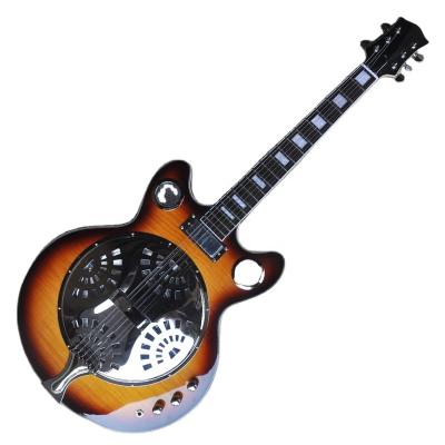 China Flyoung All Player Semi Cavity Body Electric Guitar 6 Strings Electric Guitar Chrome Materials Guitar for sale