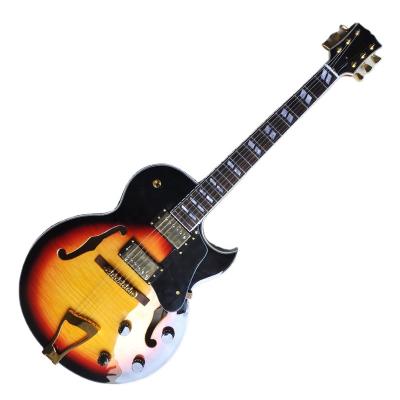 China All Player Flyoung Tobacco Sunburst Electric Guitar Gold Hardware Semi-hollow Guitar for sale