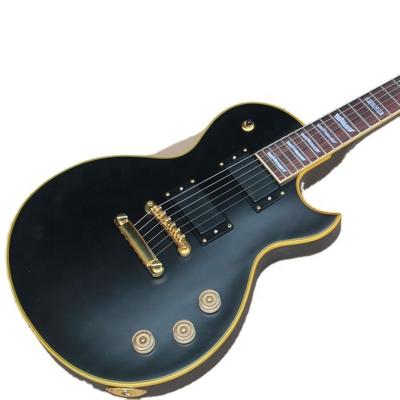 China All Flyoung Matte Black Electric Guitar Custom player made hardware black ec-1000 guitar for sale