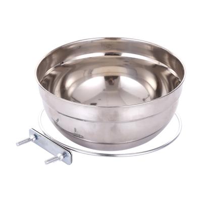 China Automatic Dog 'Crate' Kennel Feeding Bowl With Hanger Wholesale Stainless Steel Feeder For Dogs Hanging Pet Bowl for sale