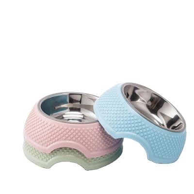 China Cat Stainless Steel With Plastic Automatic Bulk Pet Carrier Bowl For Medium Dogs for sale