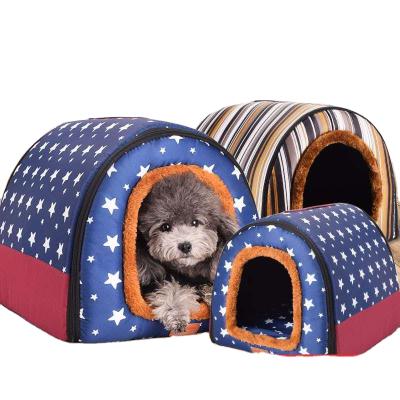 China Waterproof for Pets Cats Kennel XL Raised Bed hous with Canopy Large Round Pet Bed Dog Nest Mat for sale