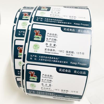 China Gel Resistant Thermal Paper Custom Food Labels Roll Resistant Gel Label Sticker Printing for sale