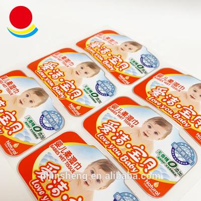 China Waterproof Wet Cloth Packaging Labels Waterproof Label Stickers For Cloth Bag for sale