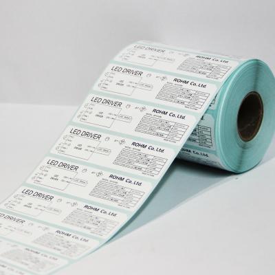 China Waterproof Hot Sale Adhesive Label Paper Sticker Customized Led Production Label In A Rolls for sale