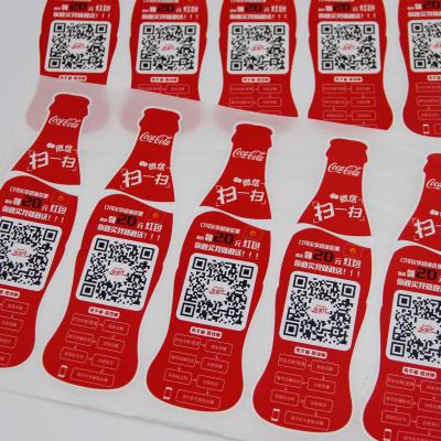 China High Quality Customized Sticker Waterproof Juice Bottle QR Code Label Stickers for sale