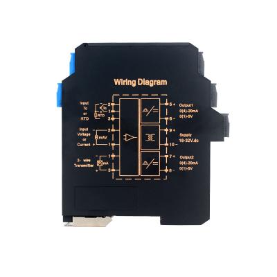 China Hot sale 4-20ma signal conditioner analog input signal isolator signal converter 1 input 2 output GLN for sale