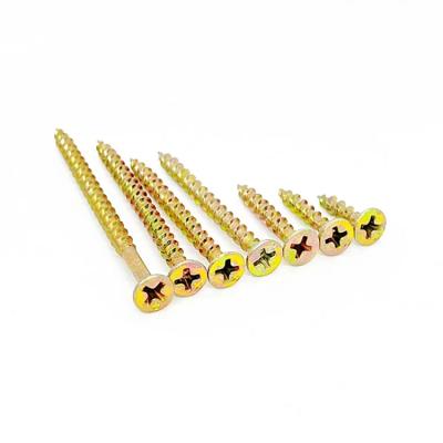 China Yellow Galvanized Drywall Screw Phillips Black Bugle Head Machine Plus M4 Flat Hard Strength Screw Construction Lumber for sale