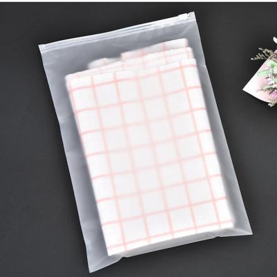 China Wholesale Disposable Customs Seal Bag Environmental Friendly And Biodegradable Self Ziplock Bag Clothing Packaging Frosted Zipper Bags for sale