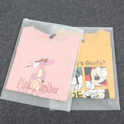 China Disposable Resealable Poly Plastic Bag With Logo Printing Custom Apparel T-shirt Zipper Packaging Plastic Bag Bikini Packaging for sale