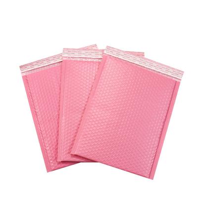 China Custom Pink Mailing Bubble Padded Envelope Mailing Mailing Box Poly Thank You Bags With Own Logo for sale