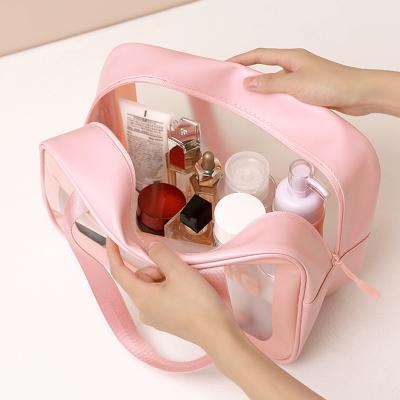 China Creativity Amazon Hotsell Translucent Waterproof Makeup Travel Organizer Cosmetic Storage Bag for sale