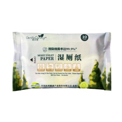 China Soft Custom Printed Toilet Paper Biodegradable Wet Tissue Comfortable Soft On Skin for sale