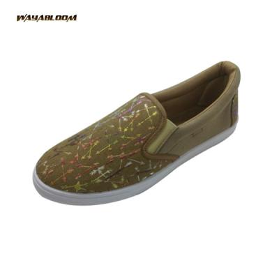 China Slip On Fashion Sequins Printing Slip On Injection Canvas Shoes for sale