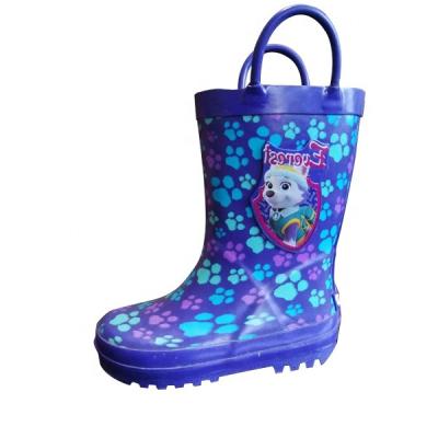 China Rain Boots Kids Love Half Rubber Kids Rain Boot With Grip for sale