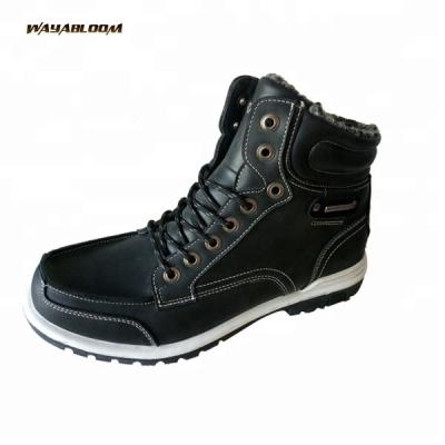 China New Design Waterproof High Top Winter Leather Shoes Lace Up Mens Boots for sale