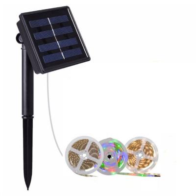 China Waterproof IP65 Outdoor Solar Garden LED RGB CCT Solar Strip Light for sale