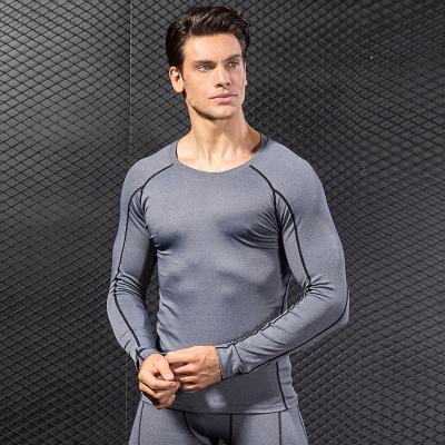 China Custom Fashion Men's Long Sleeve T-shirts Yoga Trainer Gym Sports Clothing Breathable Casual Men's Workout T-shirts for sale