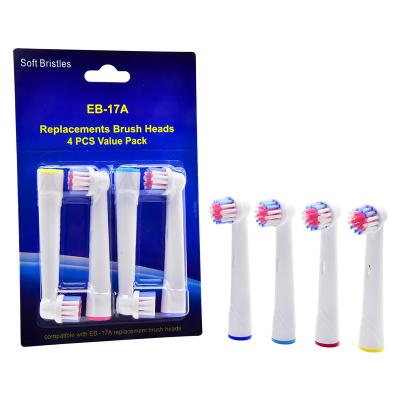 China Eb-17A Soft Bristle Electric Toothbrush Round Head Replacement For Oral B for sale