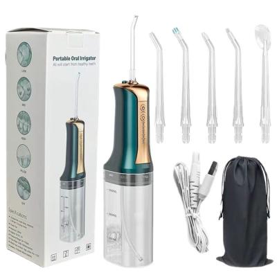 China Oral Hygiene Rechargeable Water Flosser Dental IPX7 Waterproof Water Flosser 5 Tips for sale