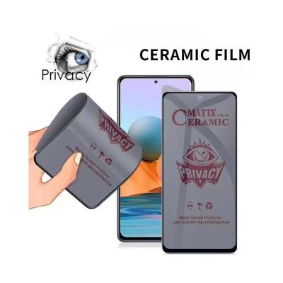 China Luxury High Quality Cell Phone Privacy Anti Spy 9H Ceramic Screen Protector Film For Iphone 14 13 for sale